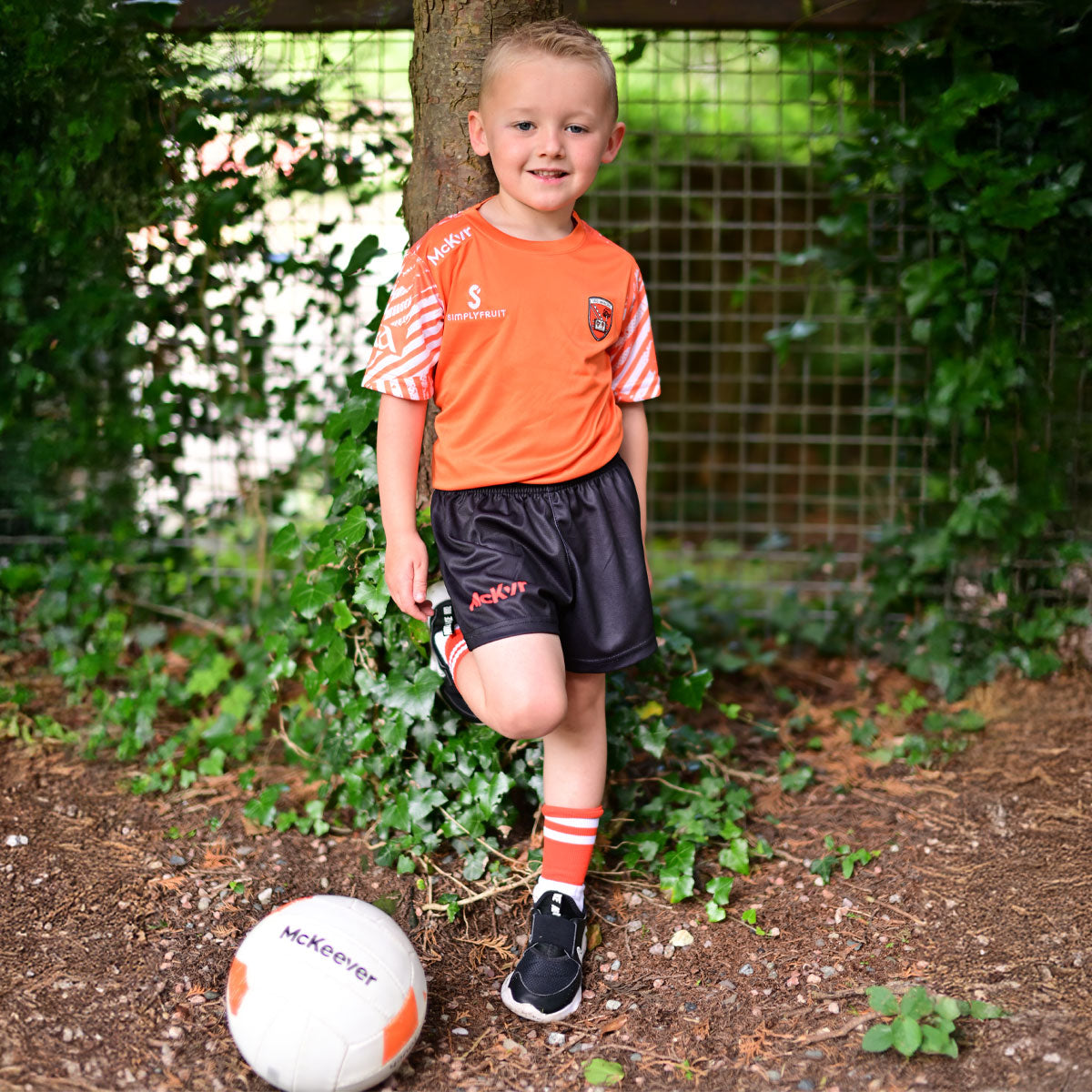 Mc Keever Armagh GAA Boost Tee - Youth - Orange/White