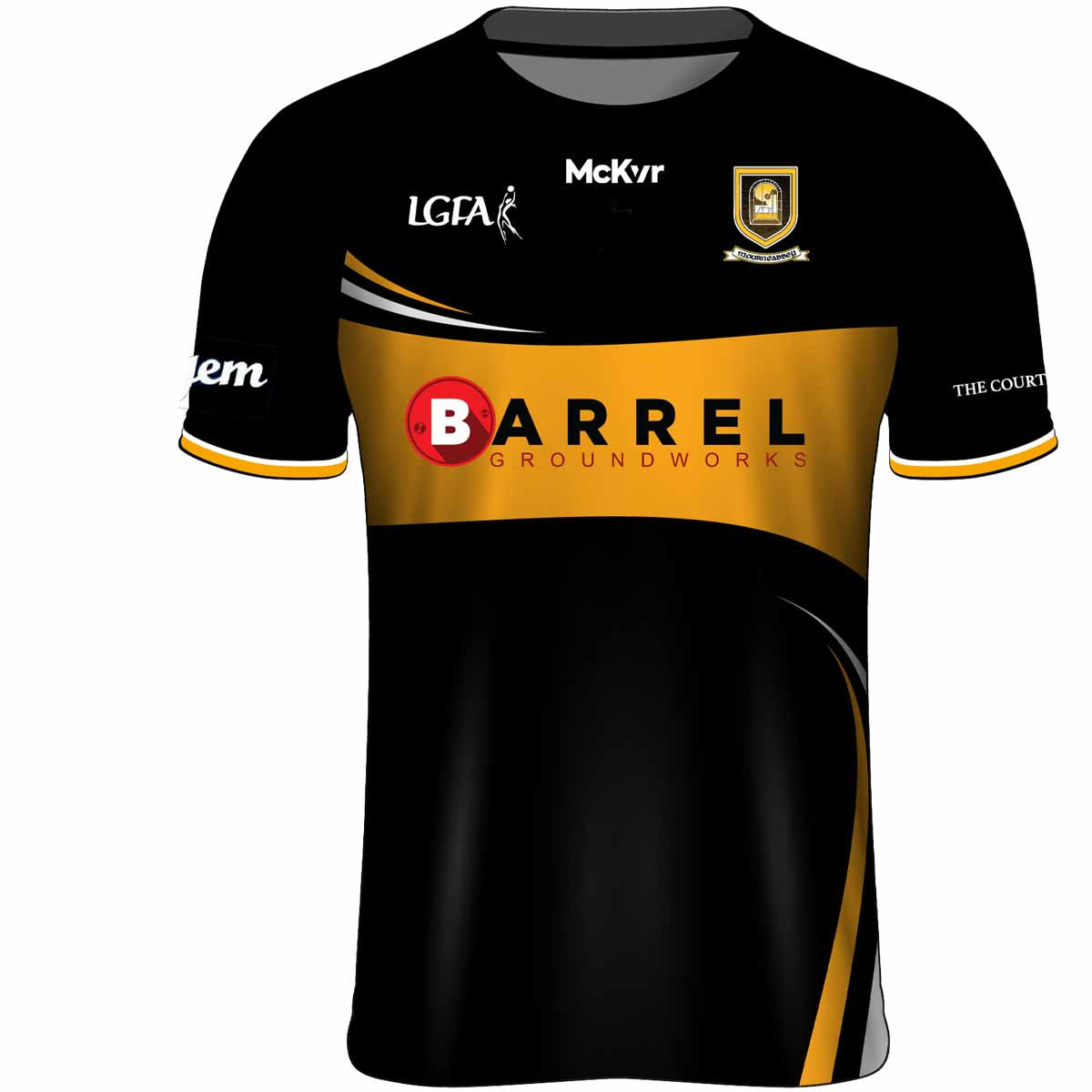 Mc Keever Mourneabbey LGFA Home Jersey - Adult - Black/Yellow