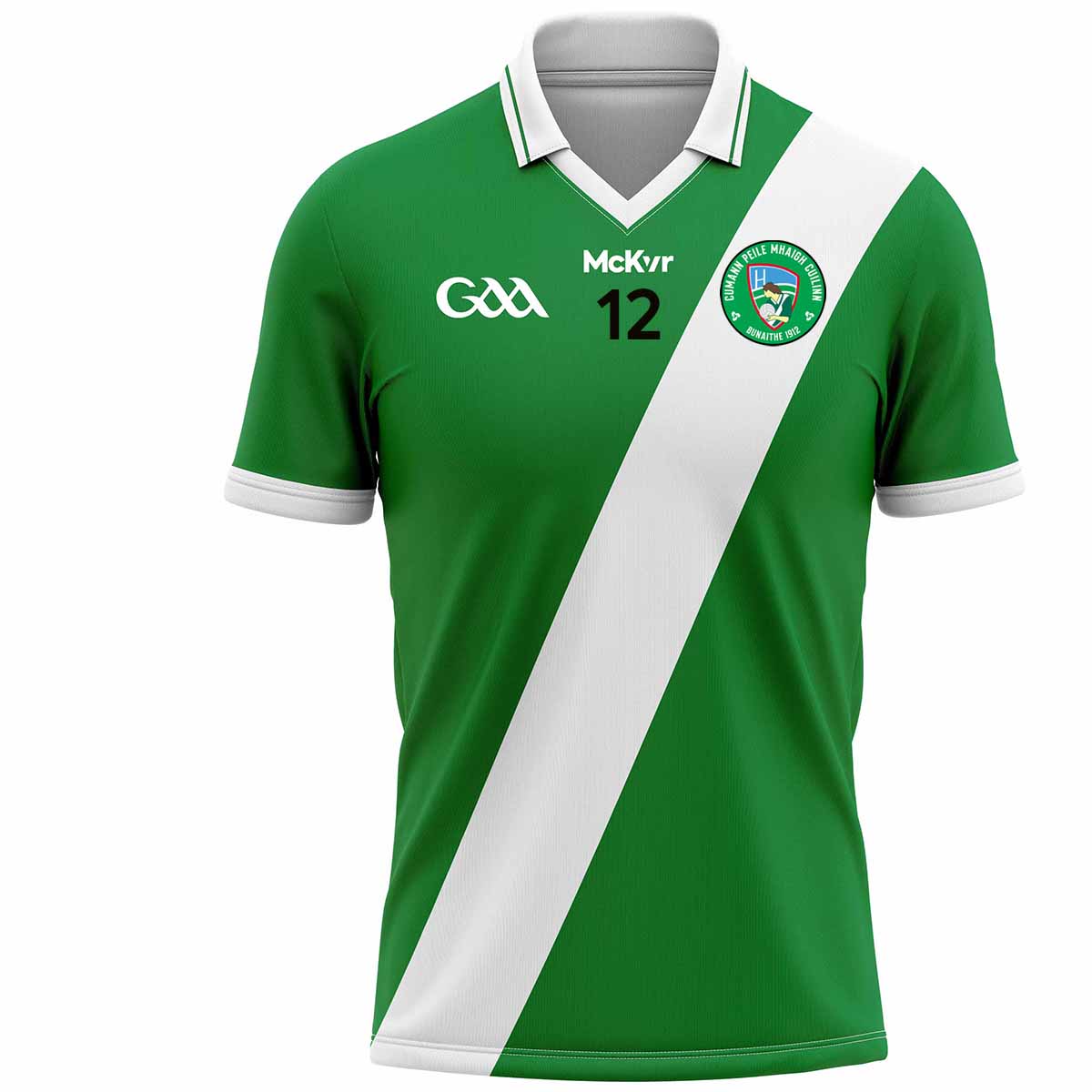 Mc Keever Moycullen GAA Numbered Home Jersey - Adult - Green
