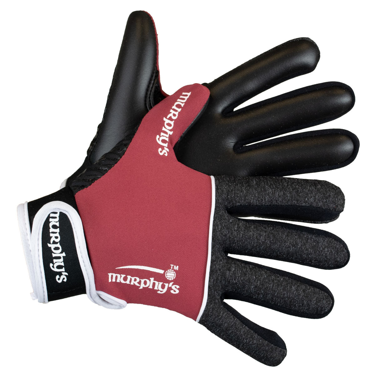 Murphy's V2 Gaelic Gloves - Adult - Grey/Maroon/White