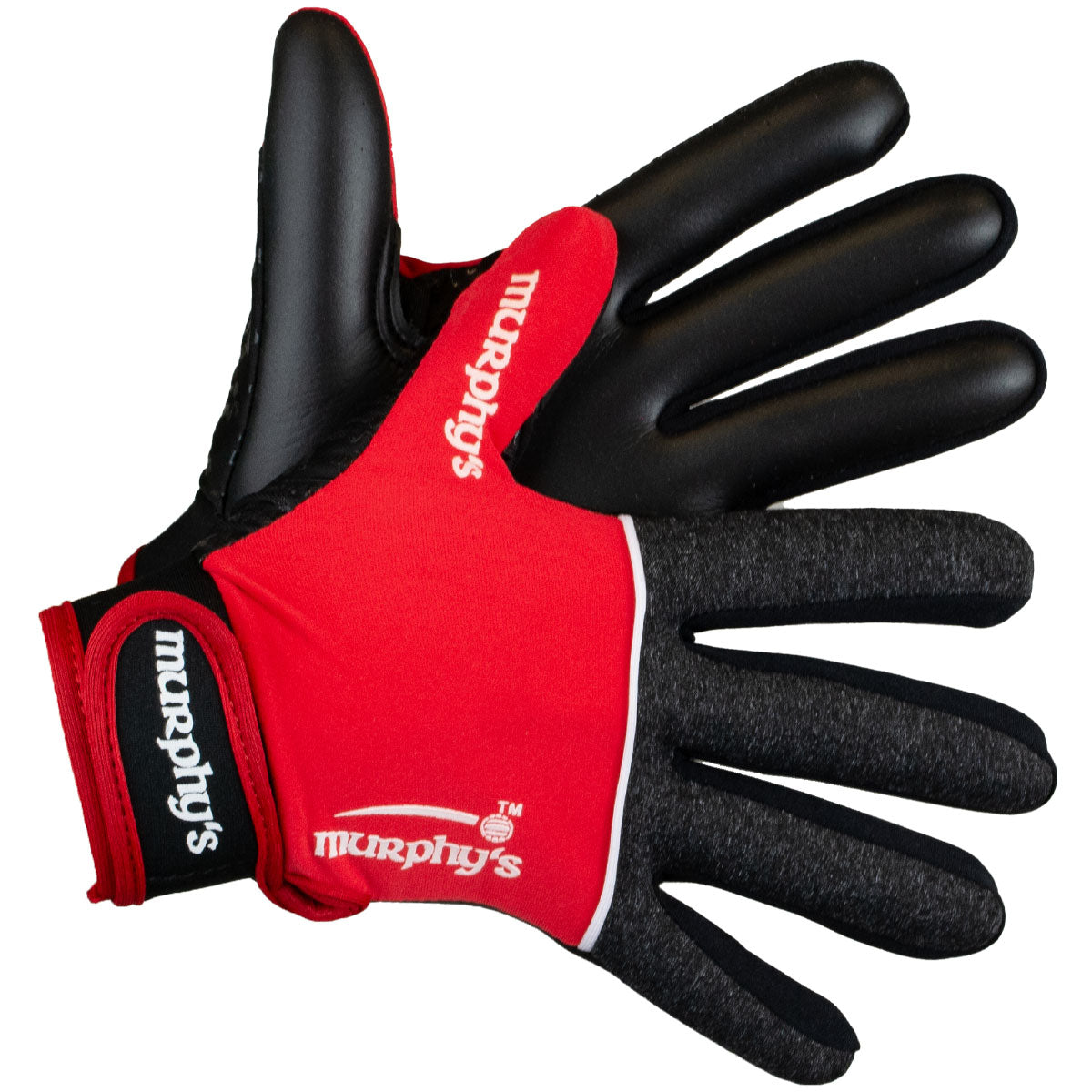 Murphy's V2 Gaelic Gloves - Adult - Grey/Red/White