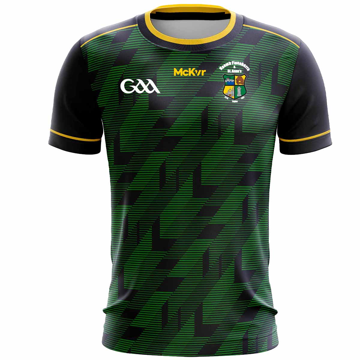 Mc Keever Naomh Fionnbarra & St Anne's GFG Training Jersey - Adult - Navy/Green/Yellow Player Fit