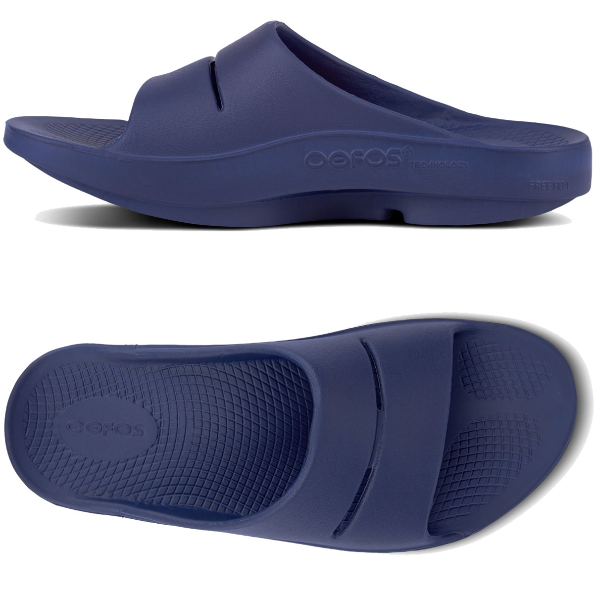 Oofos Ooahh Unisex Recovery Slide Sandal - Adult - Navy