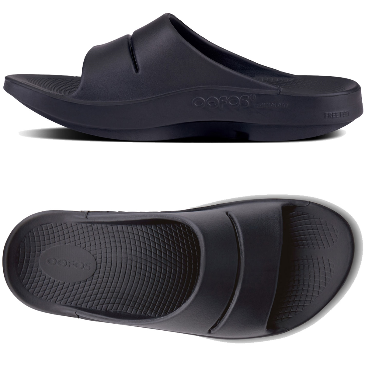 Oofos Ooahh Unisex Recovery Slide Sandal - Adult - Black