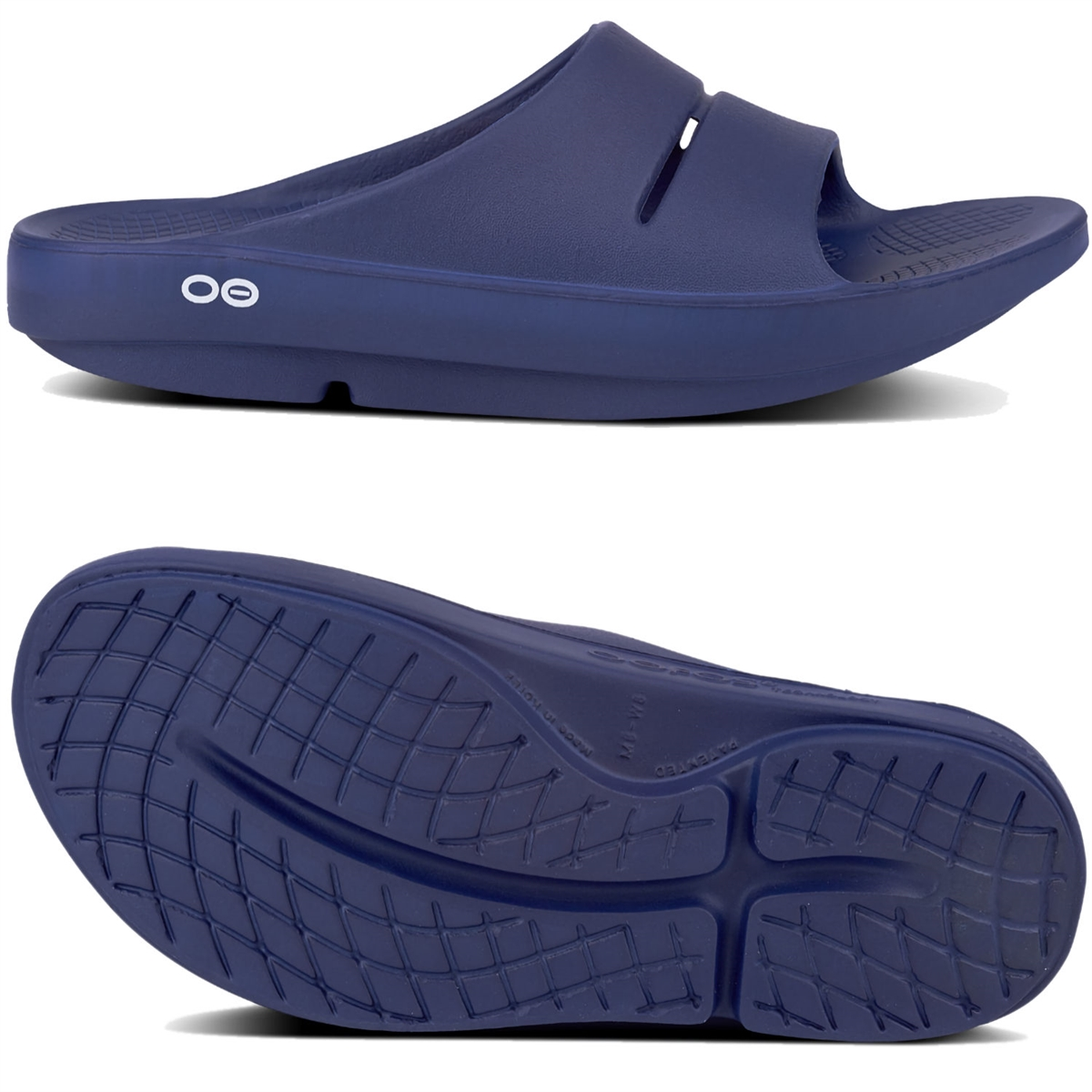 Oofos Ooahh Unisex Recovery Slide Sandal - Adult - Navy