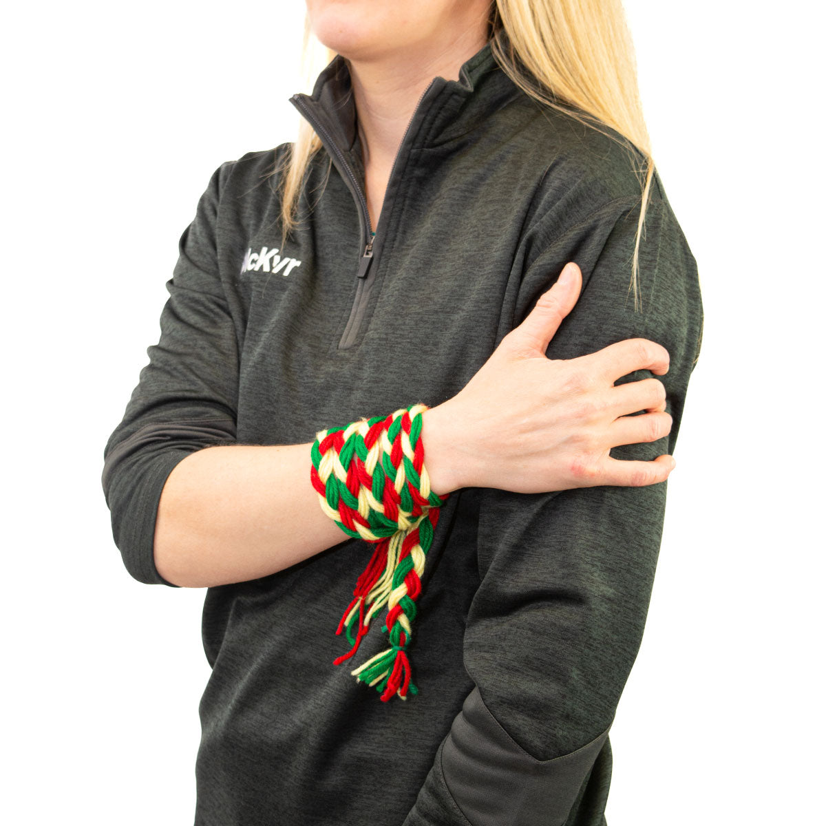 Mc Keever Sports Supporters Wool Plait - Red/Yellow/Green