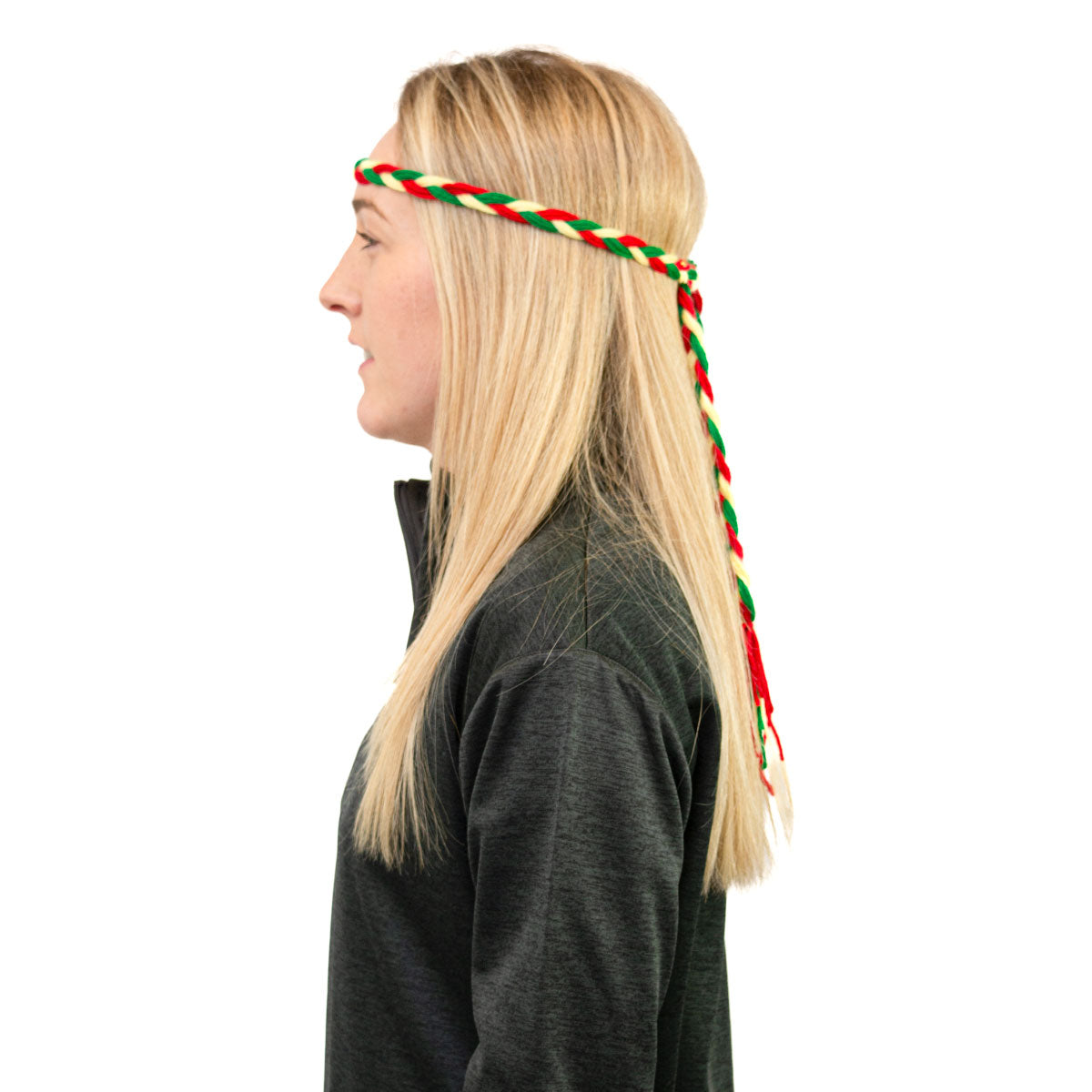 Mc Keever Sports Supporters Wool Plait - Red/Yellow/Green