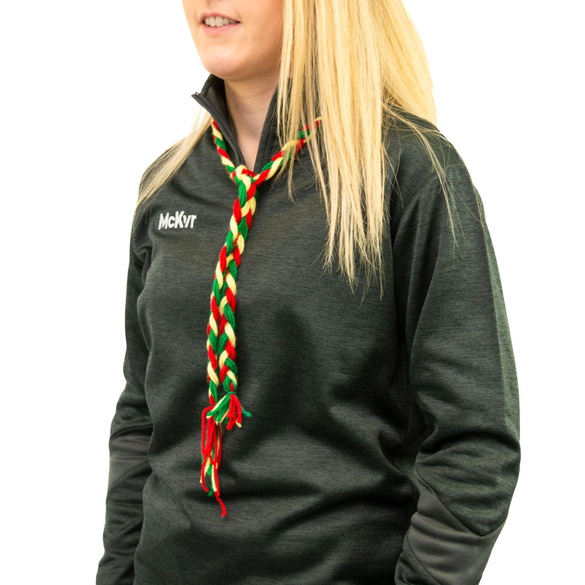 Mc Keever Sports Supporters Wool Plait - Red/Yellow/Green