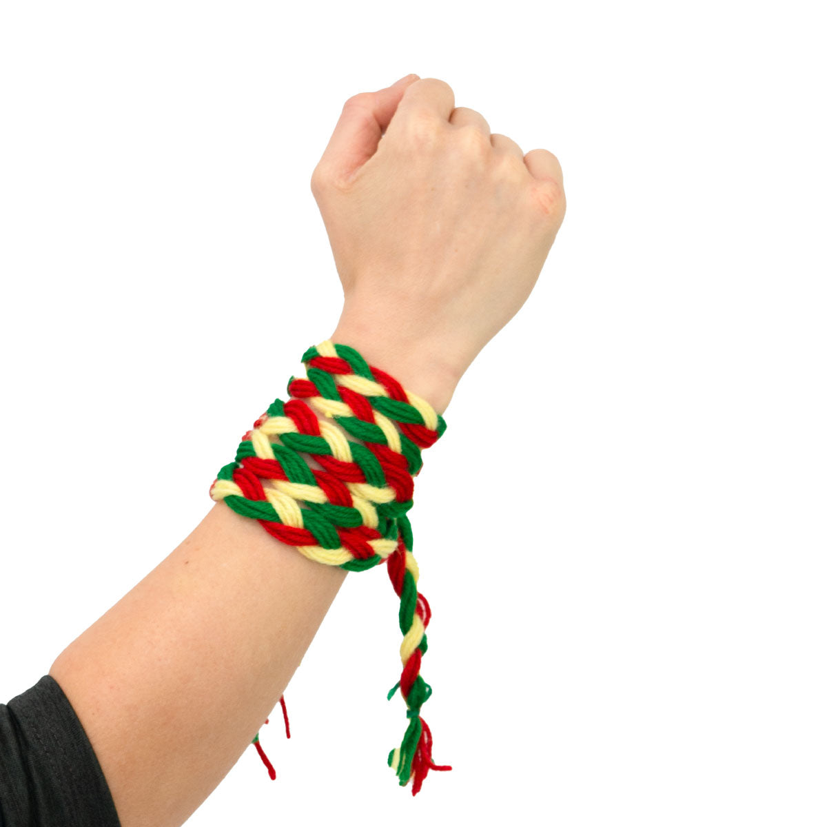 Mc Keever Sports Supporters Wool Plait - Red/Yellow/Green