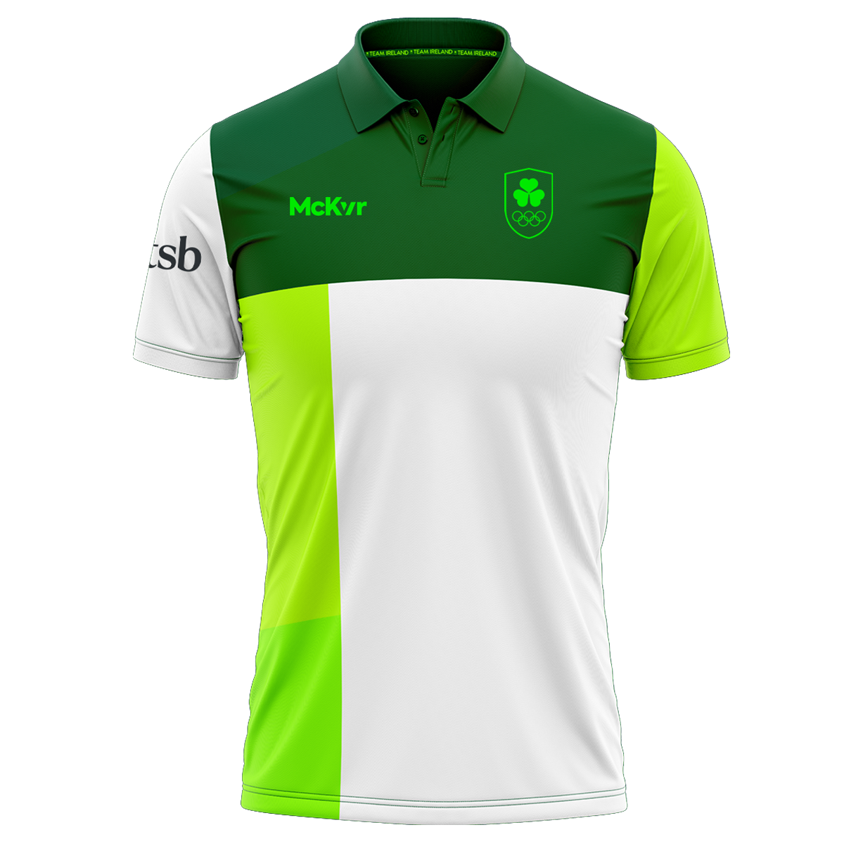 Mc Keever Team Ireland Block Polo Youth White – McKeever Sports IE