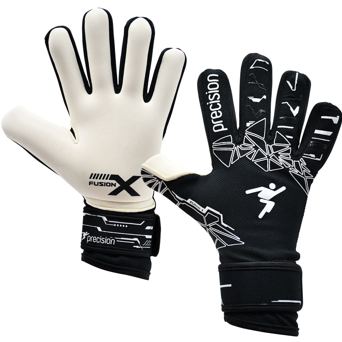 Precision Fusion X Pro Lite Giga Goalkeeper Gloves - Adult - Black/White