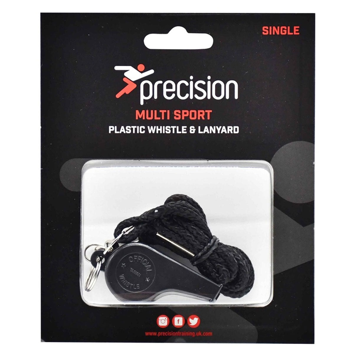 Precision Training Plastic Whistle with Lanyard
