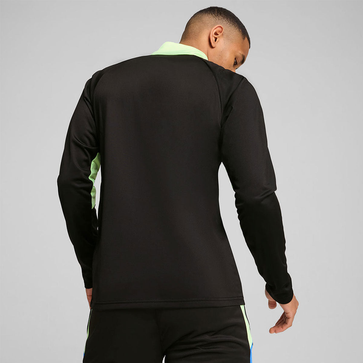 Puma IndividualLIGA 1/4 Zip Top - Mens - Black/Fizzy Apple
