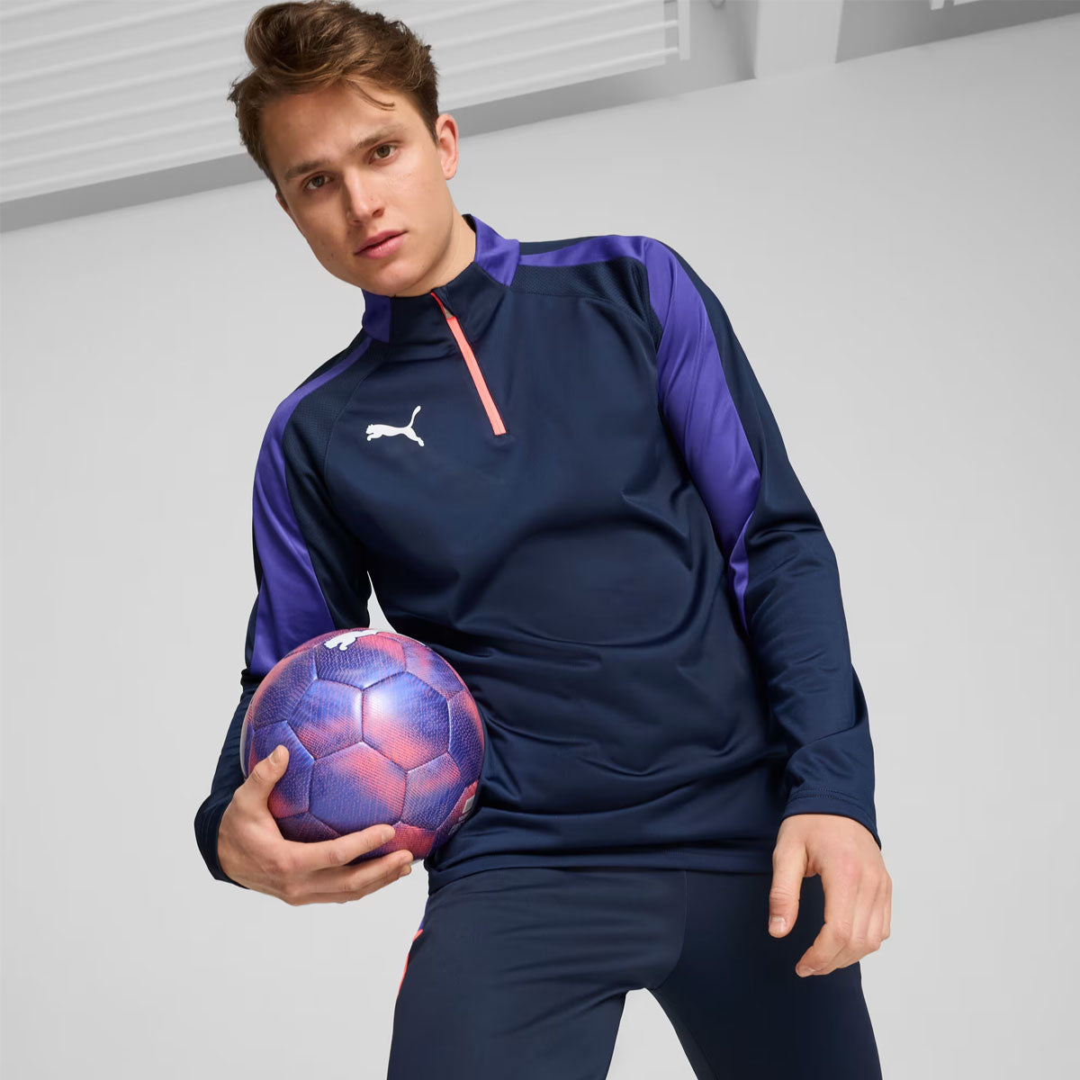 Puma IndividualLIGA 1/4 Zip Top - Mens - Club Navy