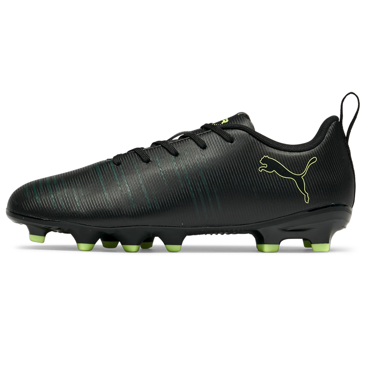 Puma Future 8 Play FG/AG JR Football Boots - Youth - Black/Fizzy Light/Green