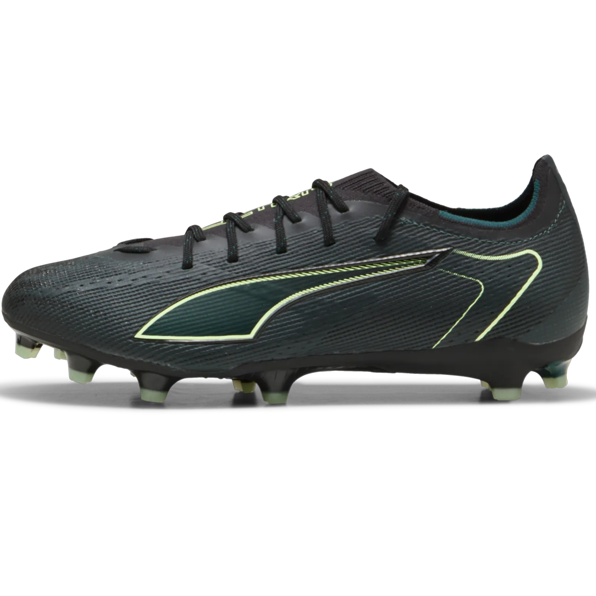 Puma Ultra 6 Pro FG/AG Football Boots - Adult - Black/Fizzy Light/Green