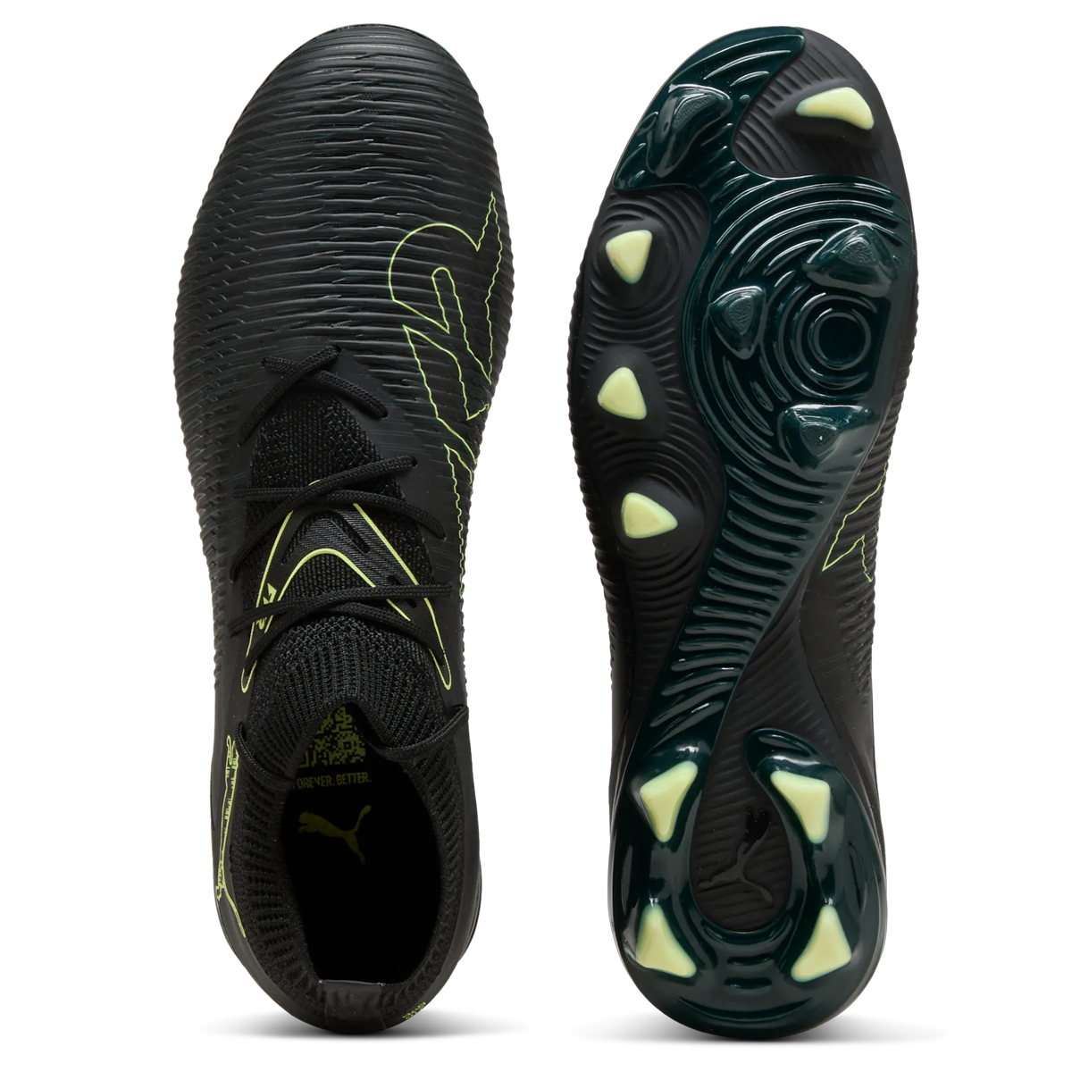 Puma Future 8 Match FG/AG Football Boots - Adult - Black/Fizzy Light/Green