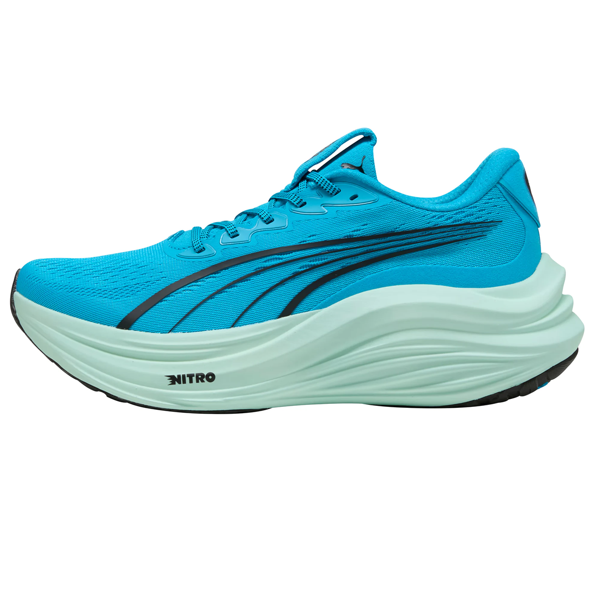Puma Magmax Nitro Running Shoes - Mens - Speed Blue/Mint Melt