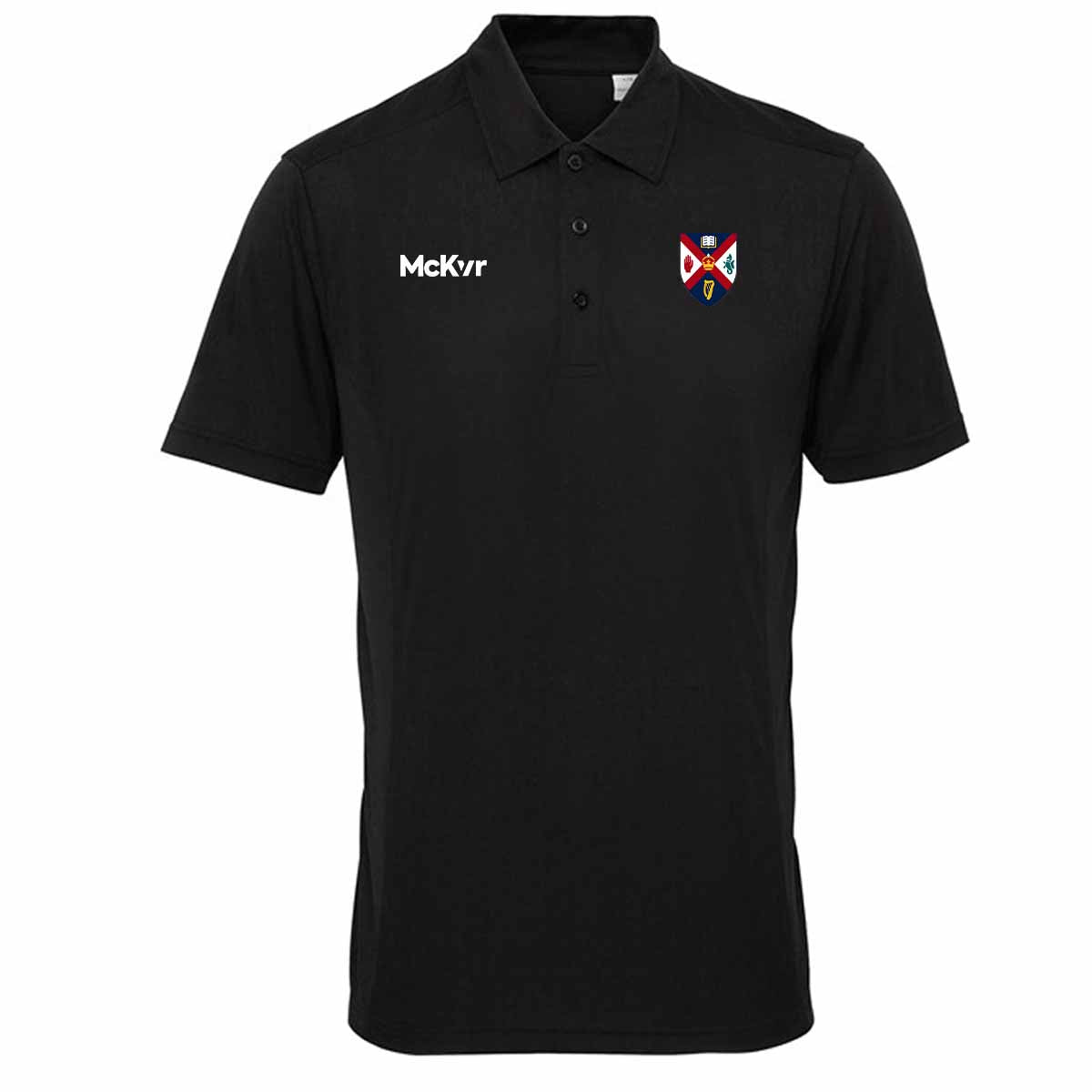 Mc Keever Queens Archery Panelled Polo Top - Adult - Black