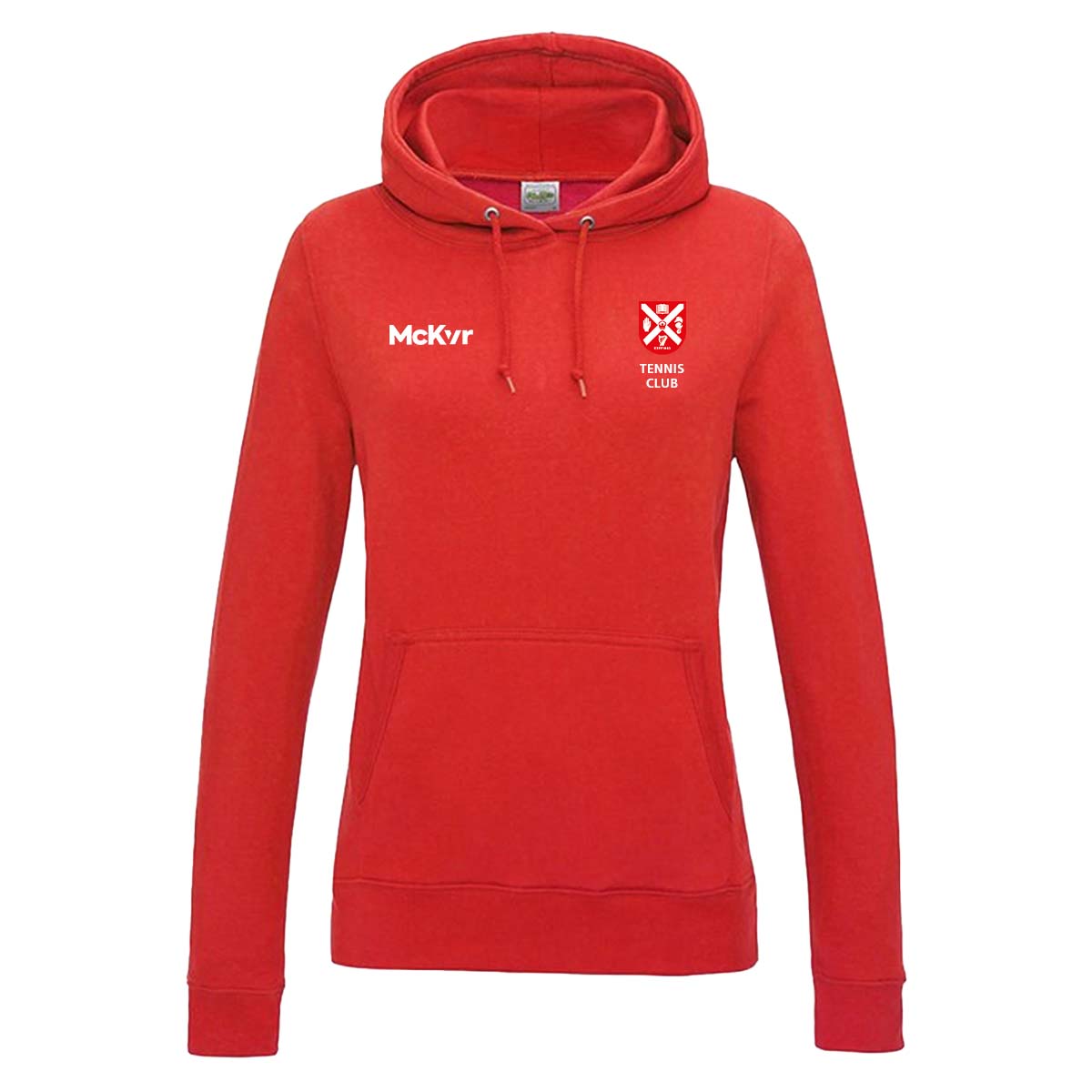 Mc Keever Queens Tennis College Hoodie - Womens - Fire Red