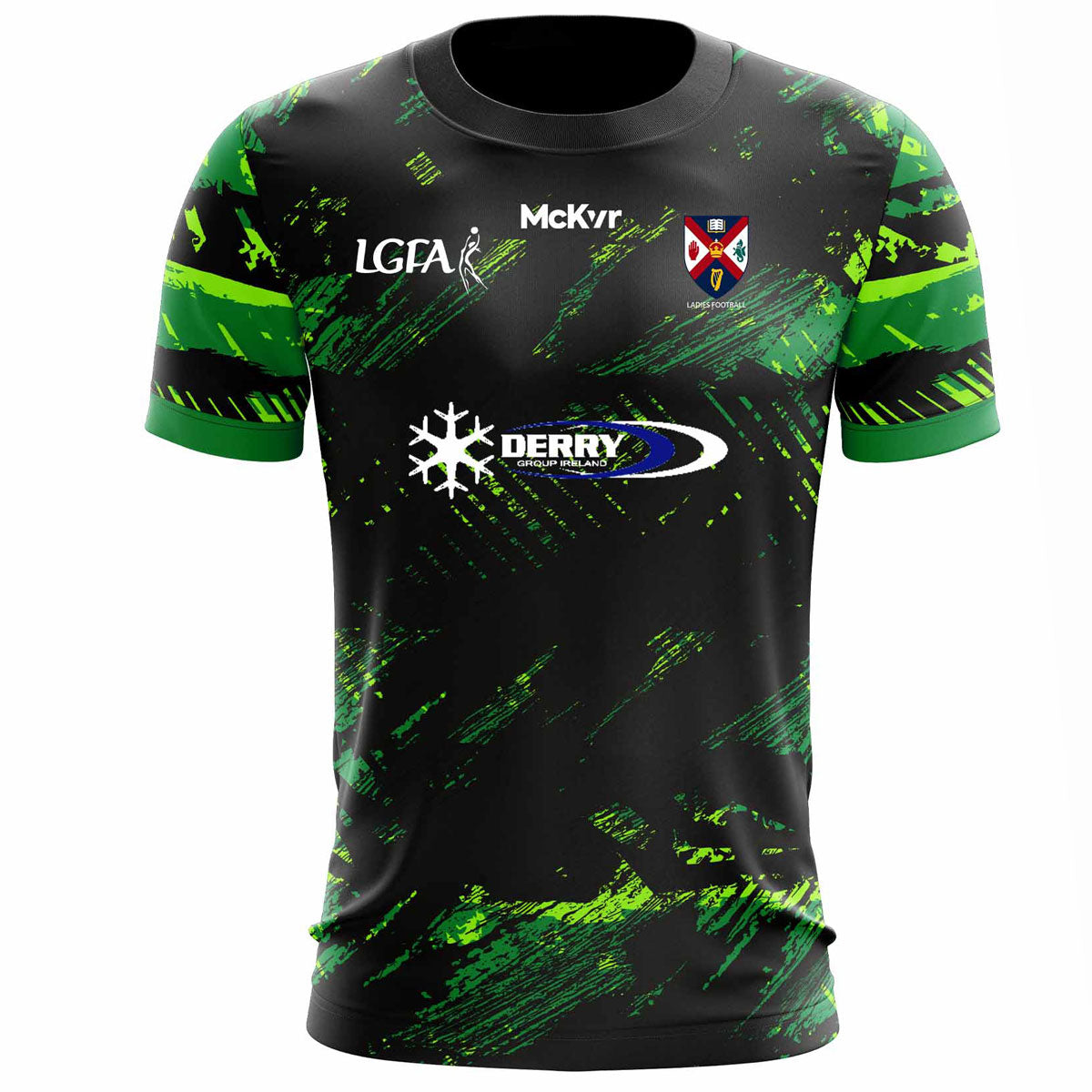 Mc Keever Queens Ladies Football Training Jersey - Womens - Black/Green
