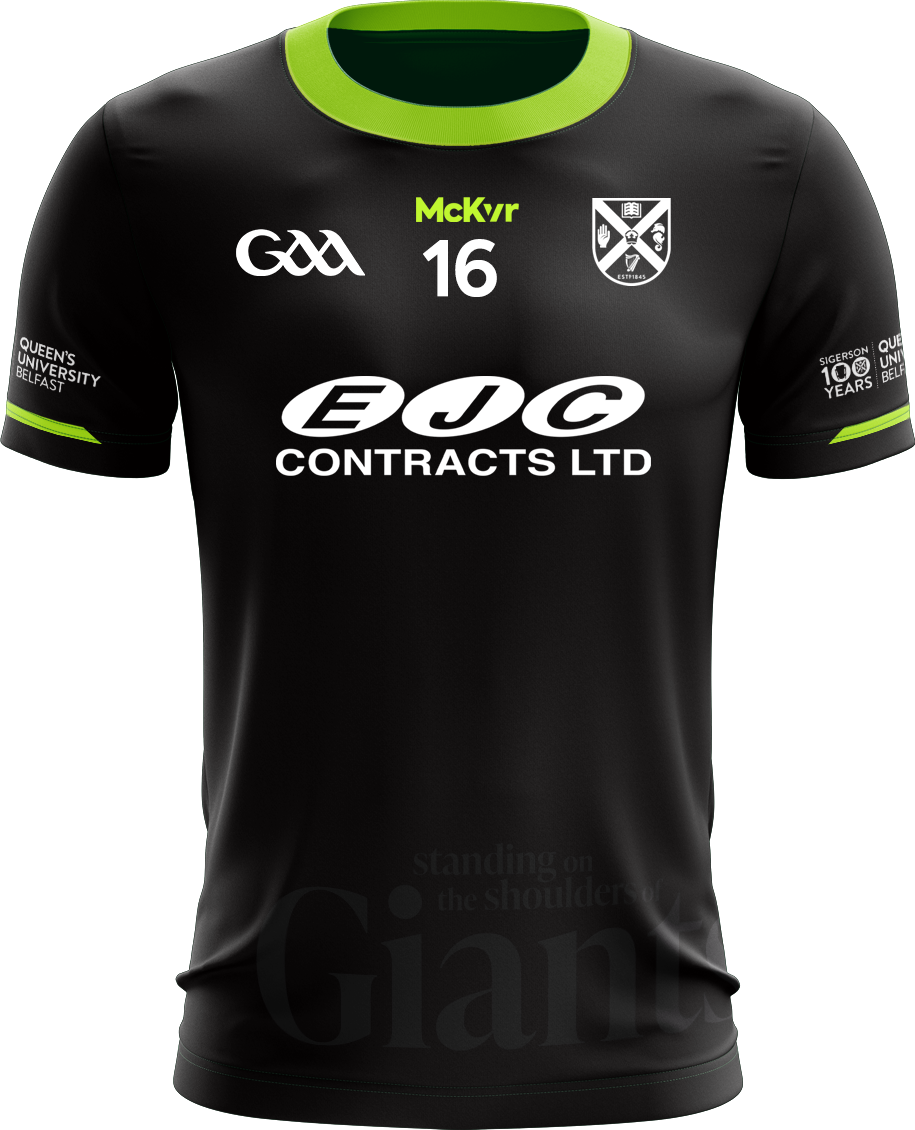 Mc Keever Queens GAA Sigerson 100 Years Numbered Goalkeeper Jersey - Adult - Black