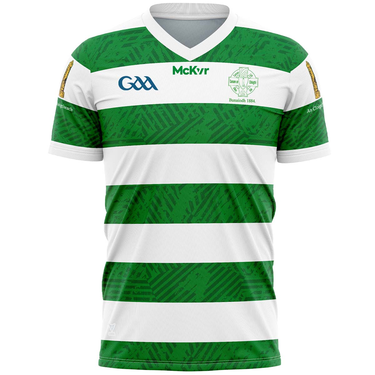 McKvr Round Tower GAA Clondalkin Home Jersey - Adult - Green/White Player Fit