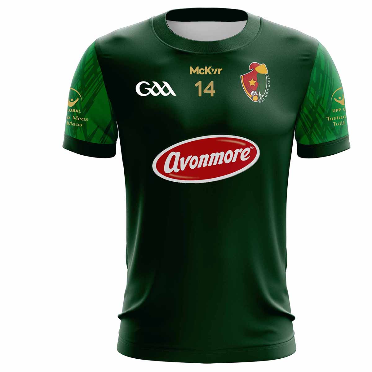 Mc Keever Saigon Gaels GAA Numbered Away Jersey - Adult - Green