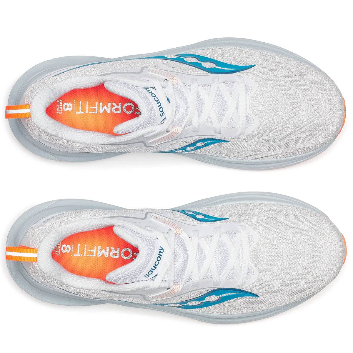 Saucony Tempus 2 Running Shoes - Mens - White/Viziblue