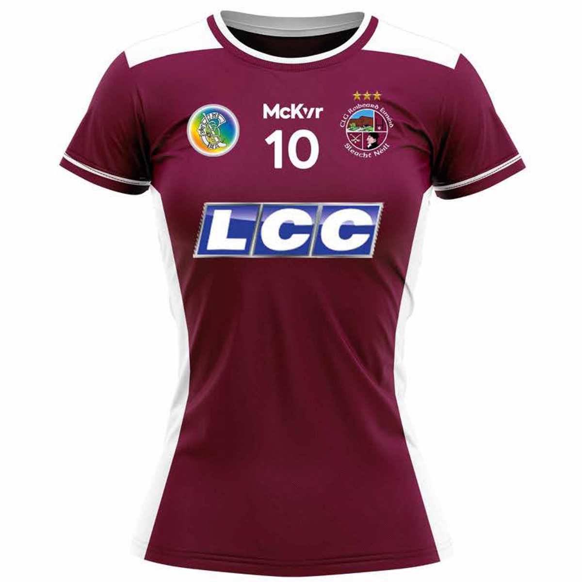 McKvr Slaughtneil Camogie Numbered Playing Jersey - Womens - Maroon/White