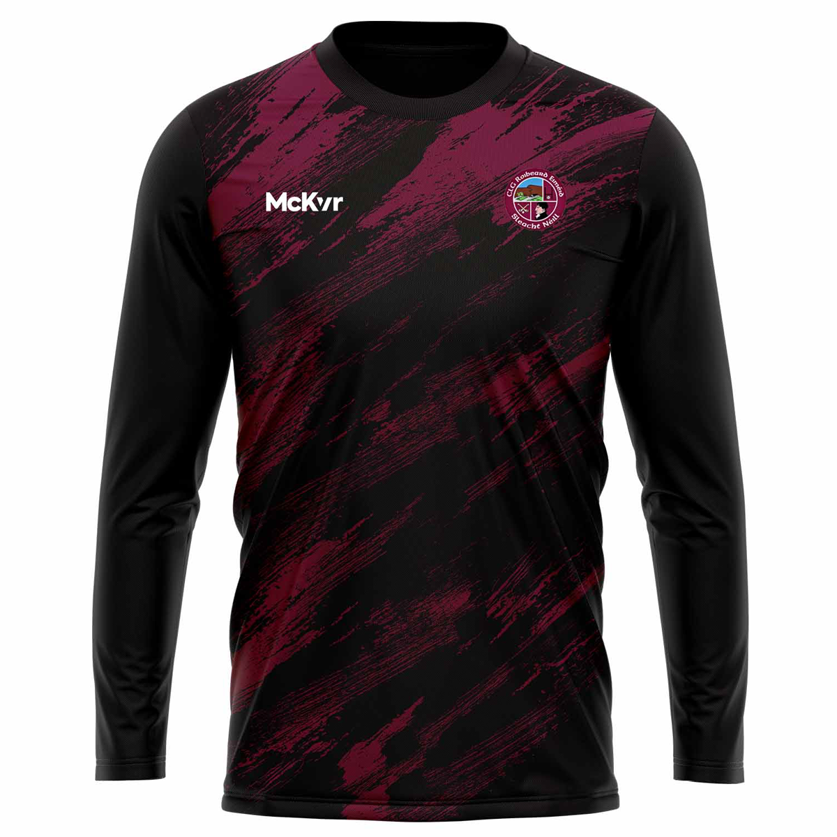 McKvr Slaughtneil GAC Long Sleeve Tech Top - Womens - Black/Maroon