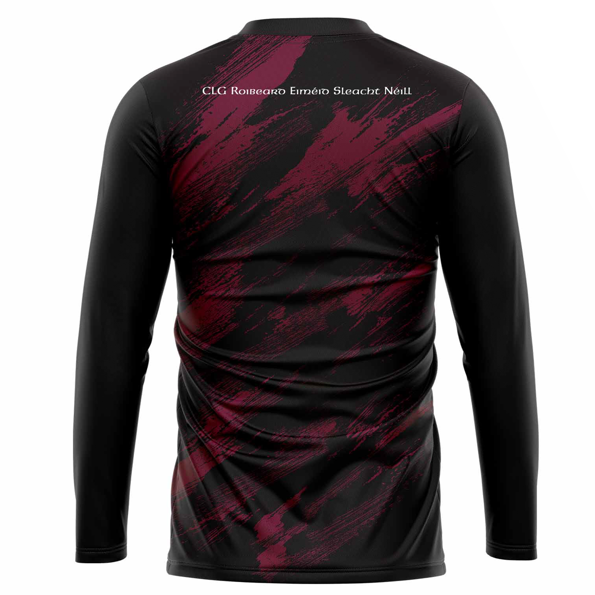 McKvr Slaughtneil GAC Long Sleeve Tech Top - Adult - Black/Maroon