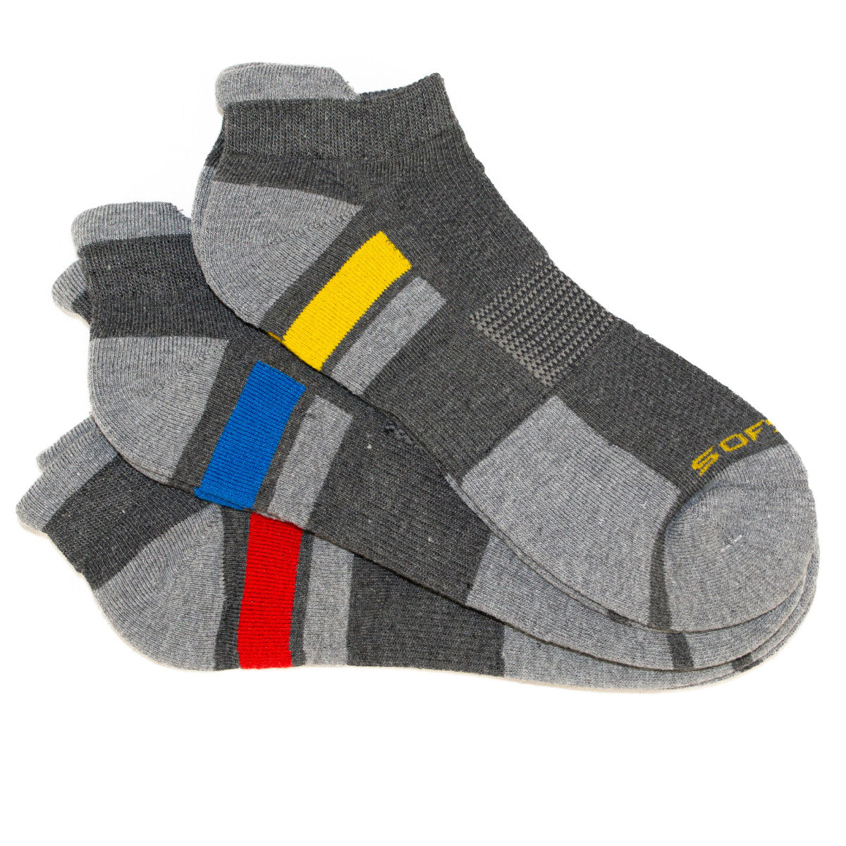 SofSole Multi Sport Low Cut Cushion Socks - Mens - Grey/Red