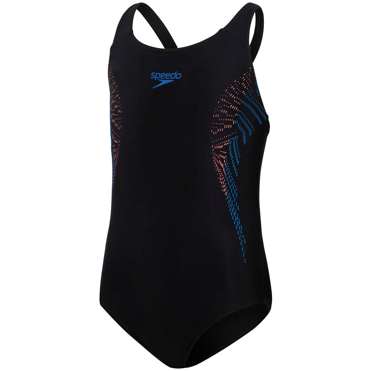 Speedo Plastisol Placement Muscleback Swimsuit - Girls - Black/Red