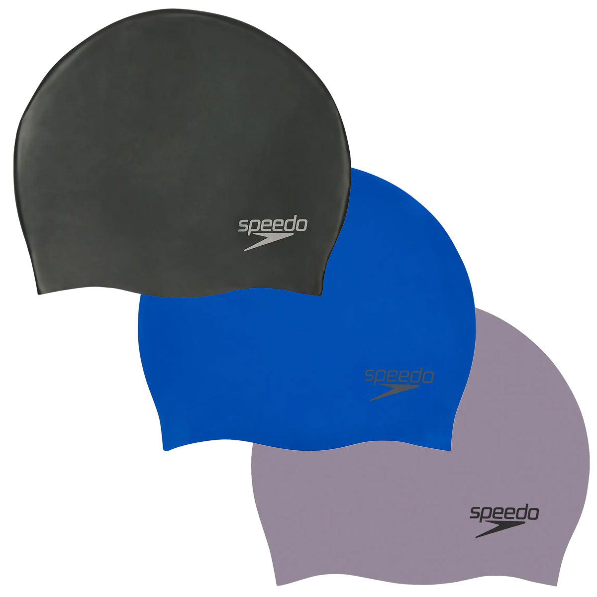 Speedo Plain Moulded Silicone Swim Cap - Senior
