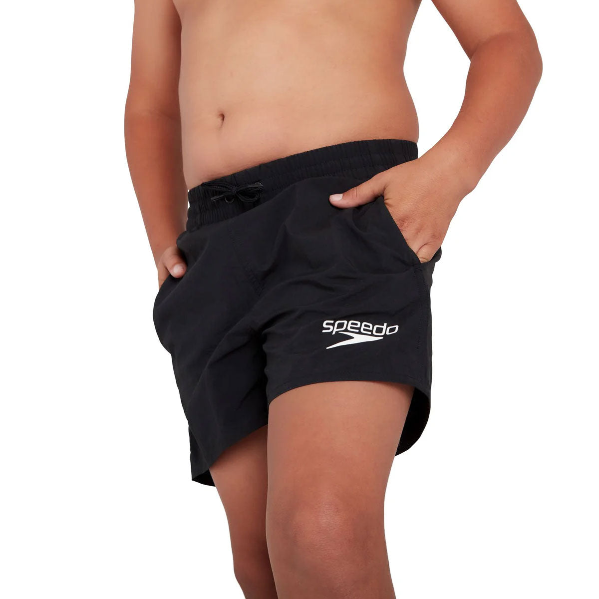 Speedo Essential 13 inch Leisure Watershort Swim Shorts - Boys - Black
