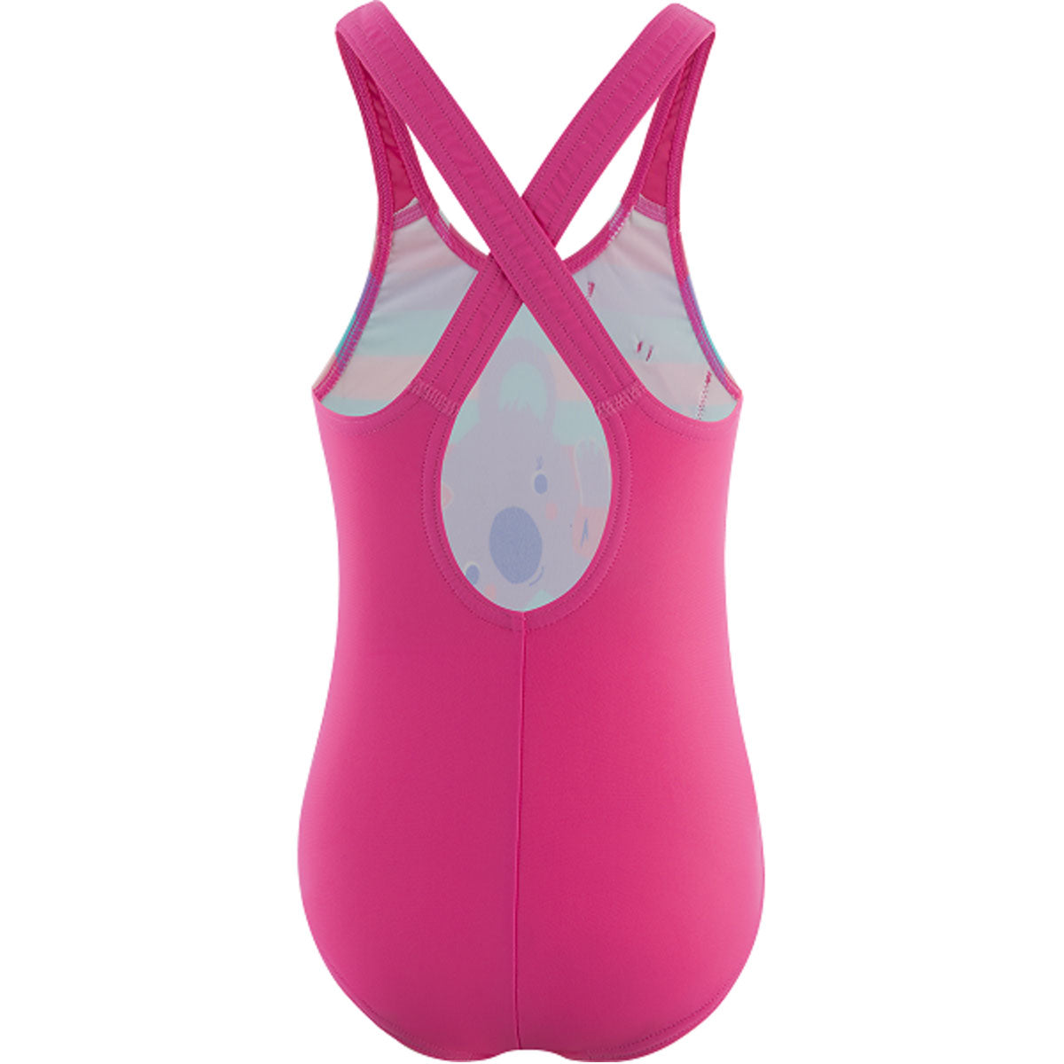 Speedo Koko Koala Placement Crossback Swimsuit - Girls - Hard Candy/Galinda/Powder Blush/Marine Blue