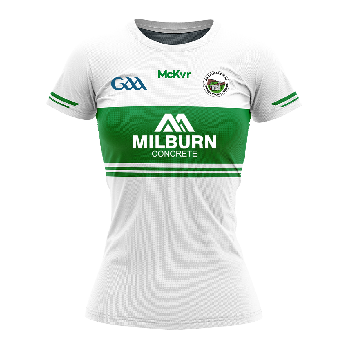 McKvr St Patricks Greencastle GFC Playing Jersey - Womens - White/Green