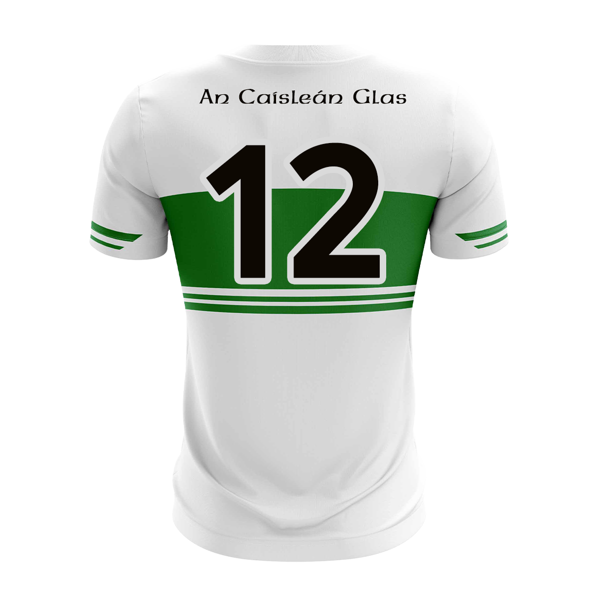 McKvr St Patricks Greencastle GFC Numbered Home Jersey - Youth - White/Green