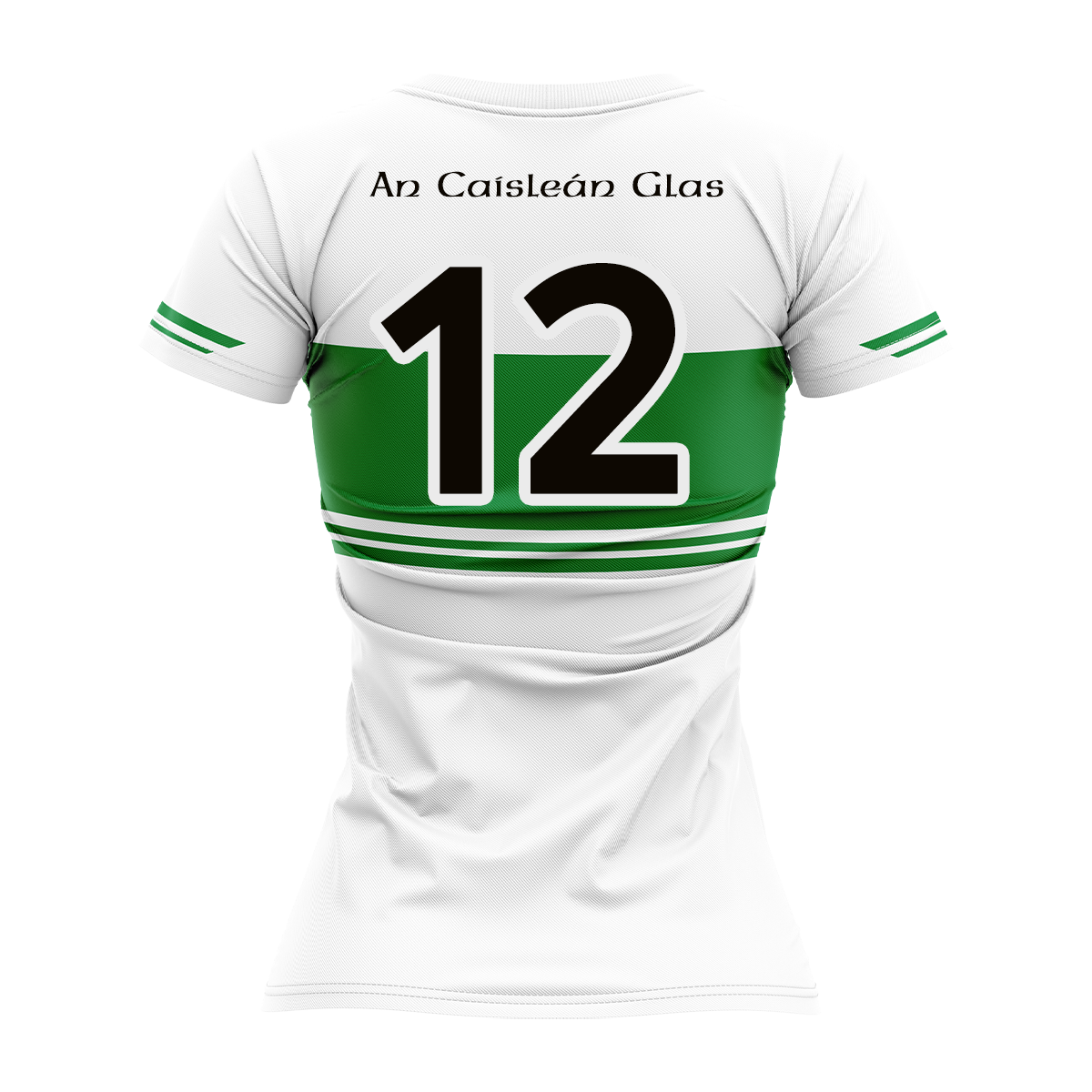 McKvr St Patricks Greencastle GFC Numbered Playing Jersey - Womens - White/Green