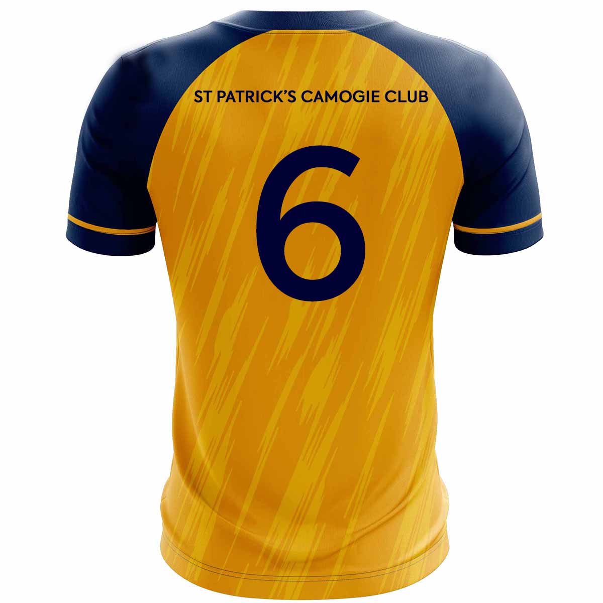 McKvr St Patricks Camogie Club Numbered Playing Jersey - Adult - Saffron/Navy