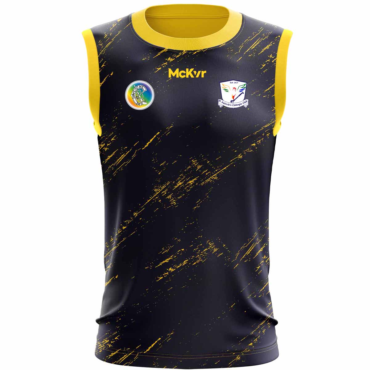 McKvr St Patricks Camogie Club Training Vest Design 1 - Adult - Navy/Saffron