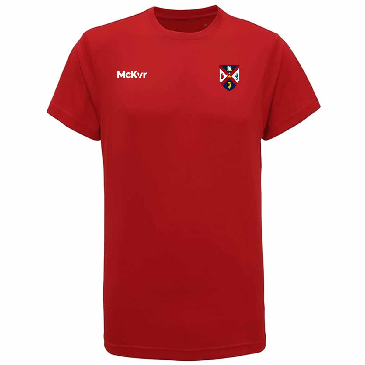 Mc Keever Queens Ladies Basketball Performance Tee - Adult - Fire Red