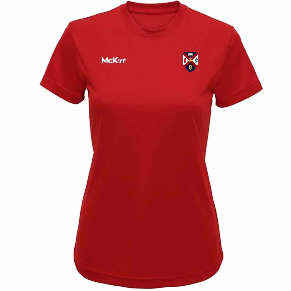 Mc Keever Queens Athletics Performance Tee - Womens - Fire Red
