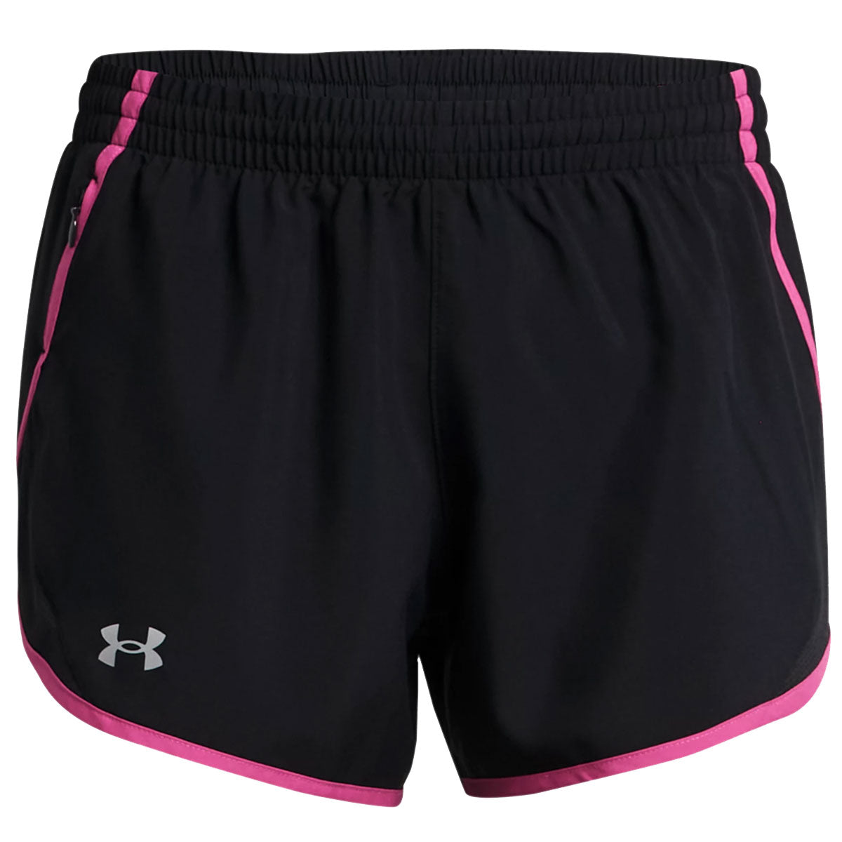 Under Armour Fly By Running Shorts - Womens - Black/Astro Pink/Reflective