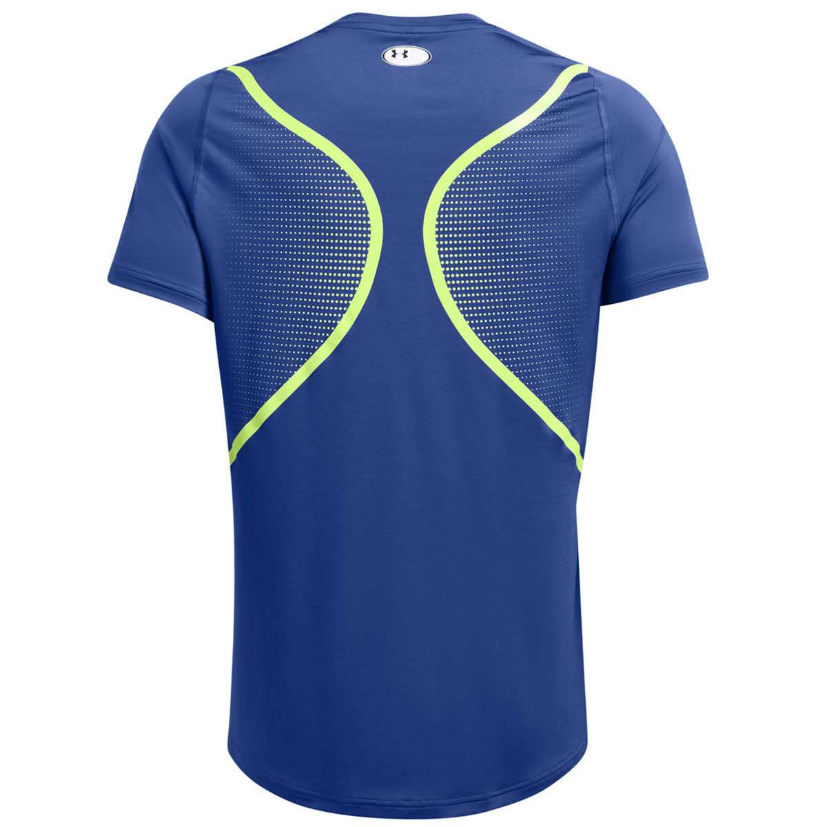 Under Armour Heatgear Fitted Graphic Short Sleeve Tee - Mens - Tech Blue/Morph Green