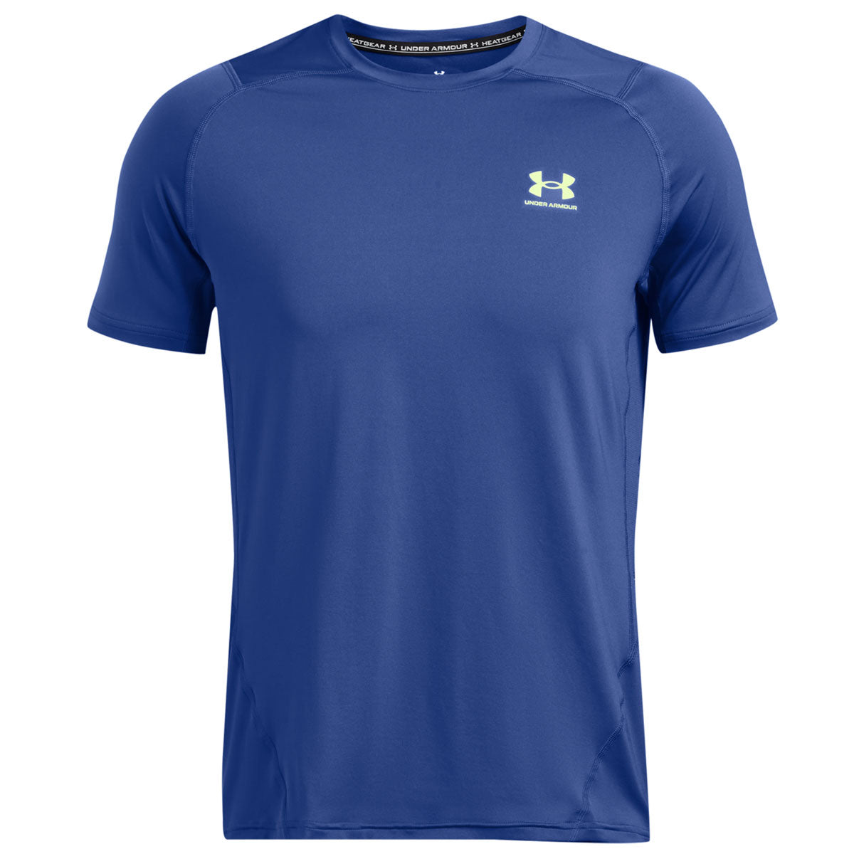 Under Armour Heatgear Fitted Graphic Short Sleeve Tee - Mens - Tech Blue/Morph Green