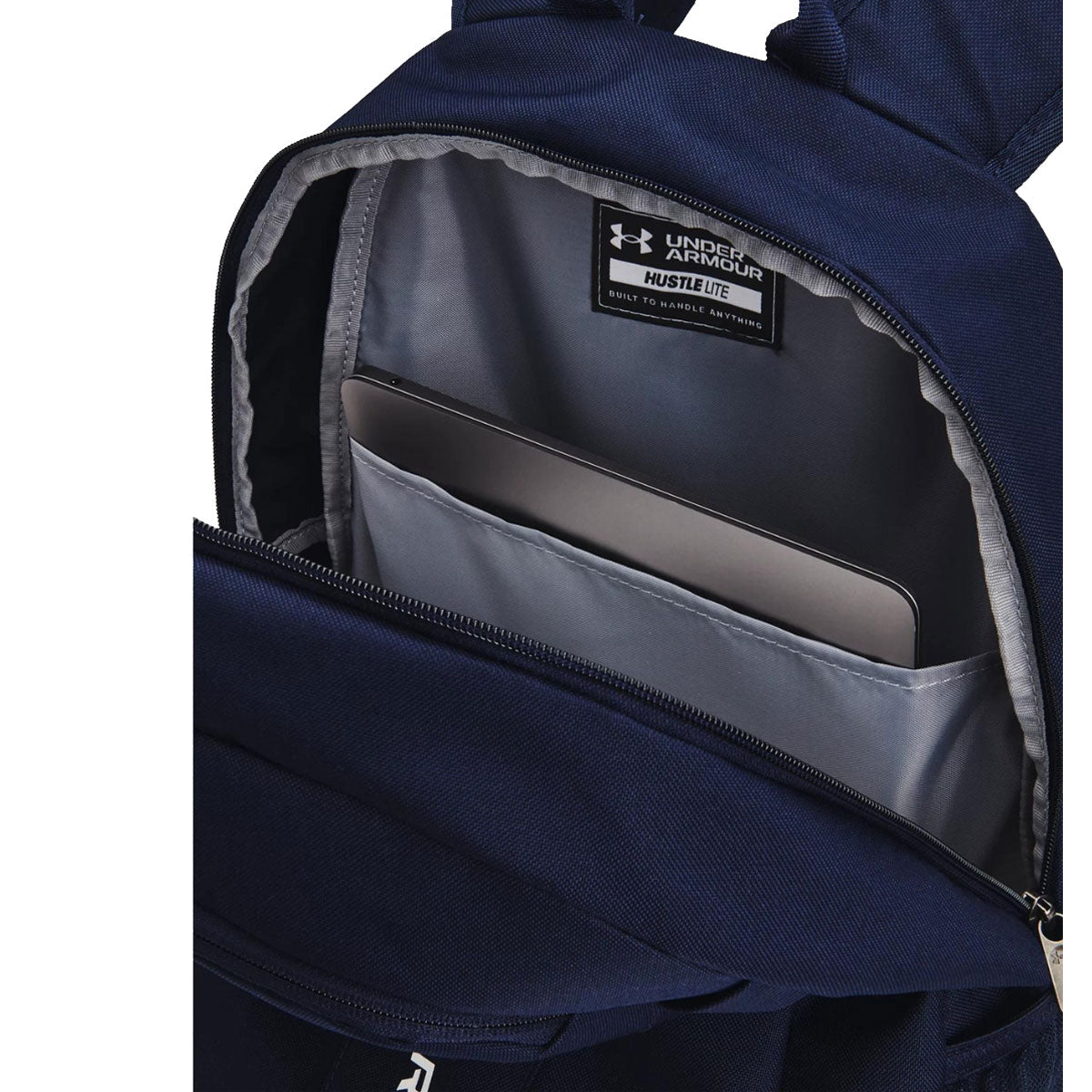 Under Armour Hustle Lite Backpack - Midnight Navy/Metallic Silver