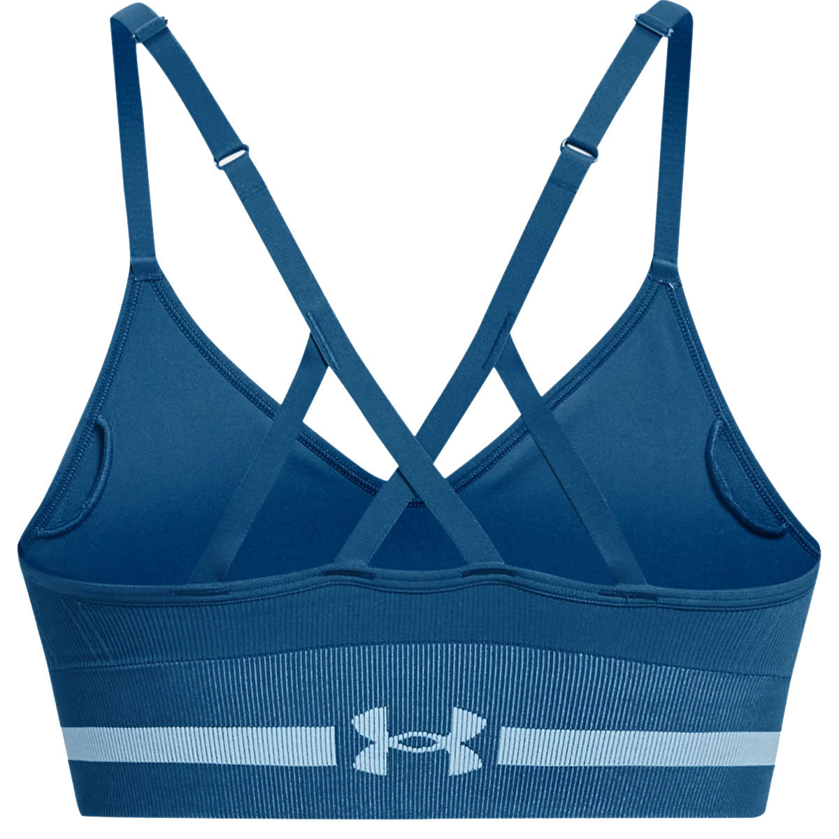 Under Armour Seamless Low Long Sports Bra - Womens - Varsity Blue/Blizzard