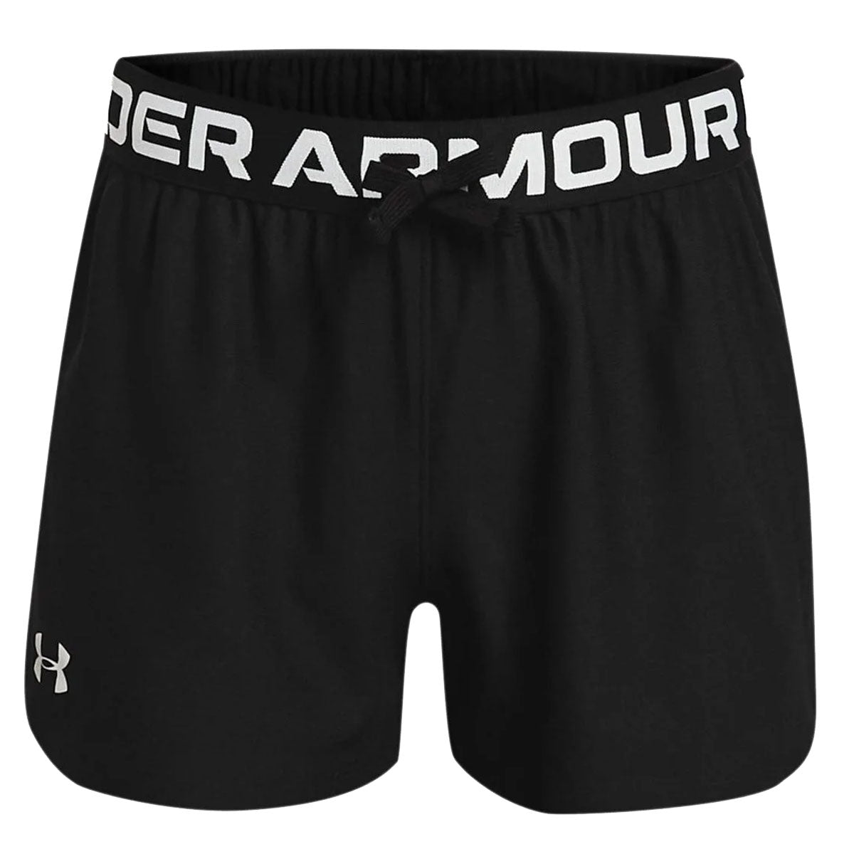 Under Armour Play Up Shorts - Girls - Black/Metallic Silver